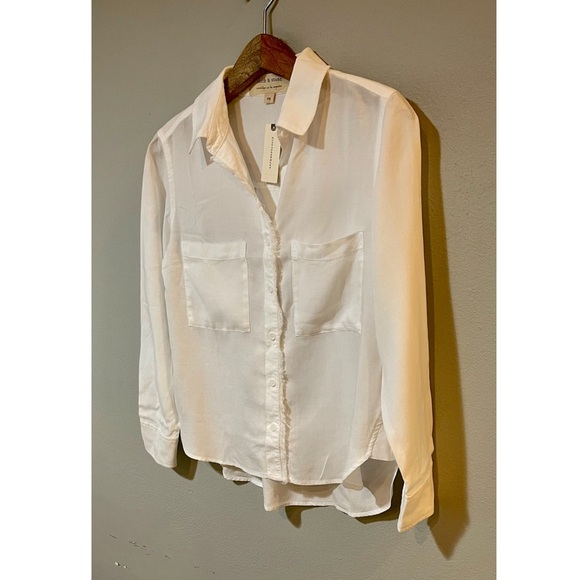 Anthropologie Cloth & Stone Button Down Shirt. (Petite). - Picture 4 of 7